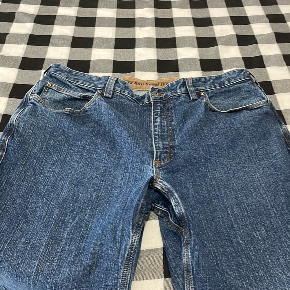 Duluth Trading Flex Ballroom Jeans 42/29 Short Stretch Heavy Duty Work Straight